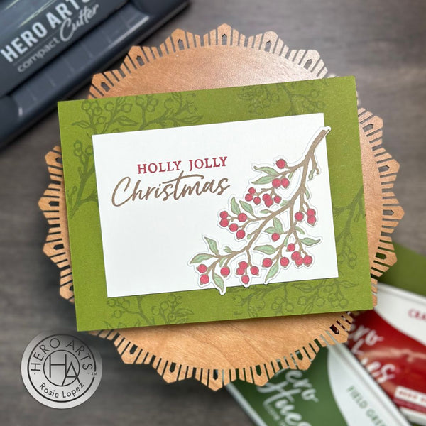 Hero Arts Color Layering Holly Branch Stamp & Die Bundle
