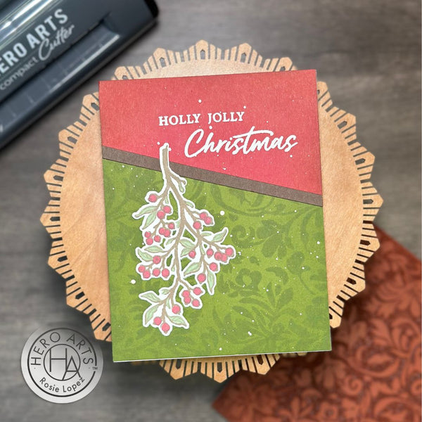 Hero Arts Color Layering Holly Branch Stamp & Die Bundle