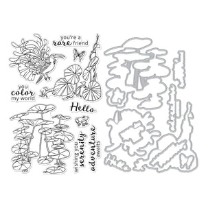 Hero Arts Jungle Serenity Stamps & Dies Bundle