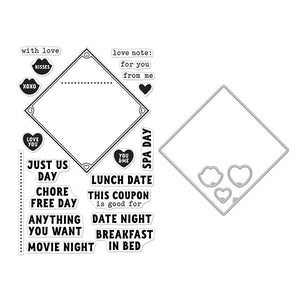 Hero Arts Love Note Messages Clear Stamps & Dies Bundle
