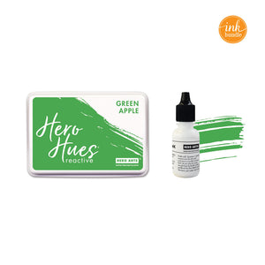 Hero Arts Green Apple Reactive Ink Pad + Reinker Bundle