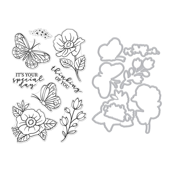 Hero Arts Special Day Butterfly Stamp & Cut Set