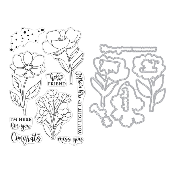 Hero Arts Here For You Stamp & Cut Set