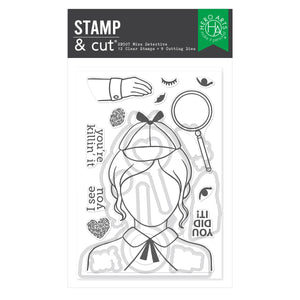 Hero Arts Miss Detective Stamp & Cut Set from the Case Closed Collection