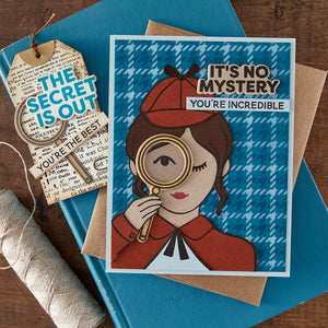 Hero Arts Houndstooth Layering Stencils from the Case Closed Collection