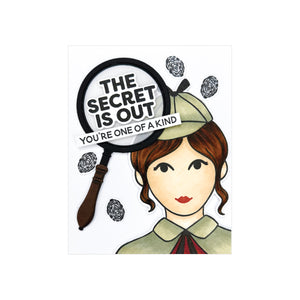 Hero Arts It's No Mystery Stamp & Cut Set from the Case Closed Collection