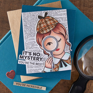 Hero Arts It's No Mystery Stamp & Cut Set from the Case Closed Collection