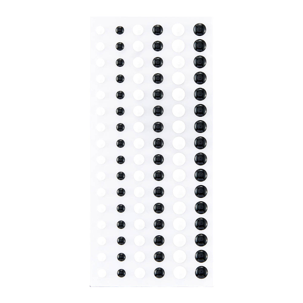 Dimensional Black & White Enamel Dots