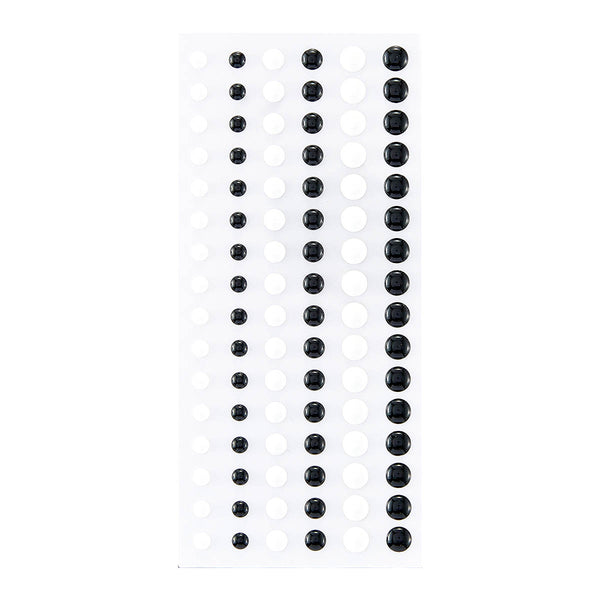 Dimensional Black & White Enamel Dots