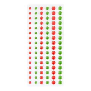 Dimensional Red & Green Enamel Dots