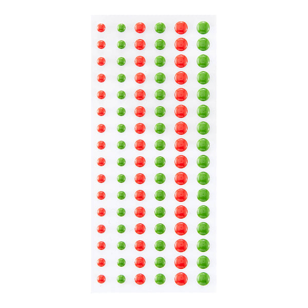 Dimensional Red & Green Enamel Dots