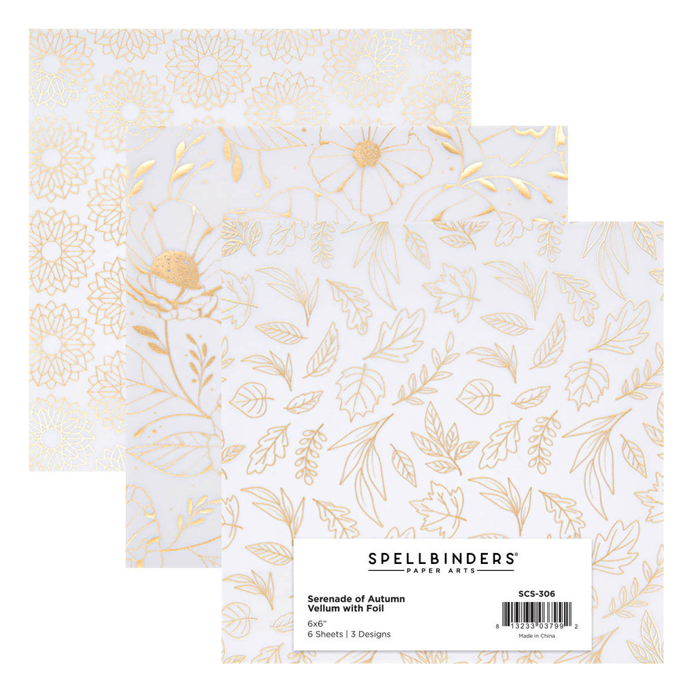 Foiled Vellum 6 x 6" Paper Pad from the Serenade of Autumn Collection