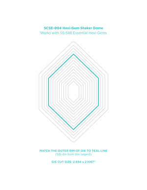Hexi-Gem Shaker Dome - 6 Pack