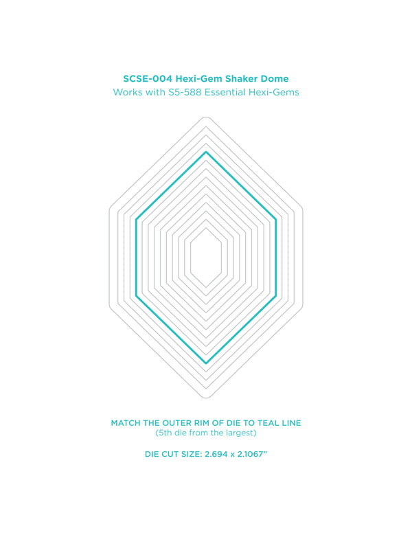 Hexi-Gem Shaker Dome - 6 Pack