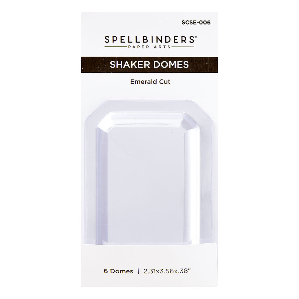Emerald Cut Shaker Dome - 6 Pack