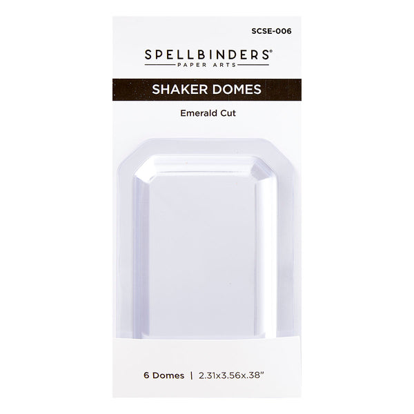 Emerald Cut Shaker Dome - 6 Pack