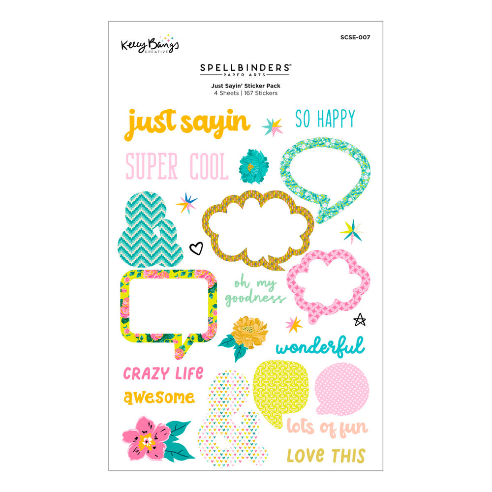 Just Sayin' Sticker Pack by Kelly Bangs