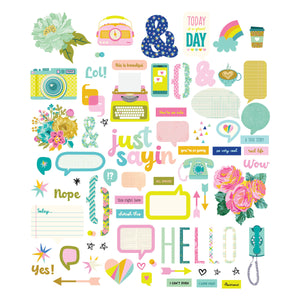 Just Sayin' Chipboard Die Cuts by Kelly Bangs