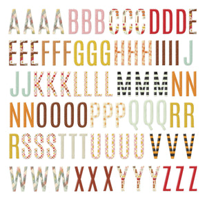 Autumn Archives Chipboard Alphabet Stickers by Kelly Bangs