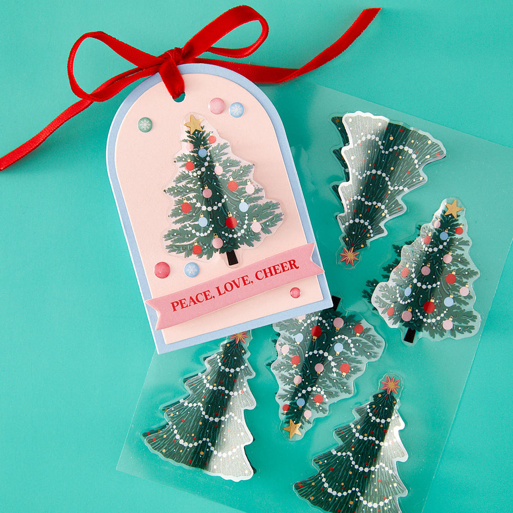 Dear Santa Christmas Trees Dimensional Stickers