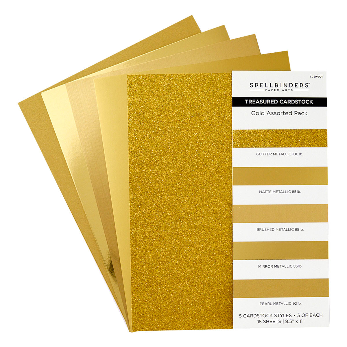 Gold Assortment Treasured Cardstock 8 1 2 X 11 15 Pack Spellbinders gold-assortment-treasured-cardstock-8-1-2-x-11-15-pack-spellbinders
