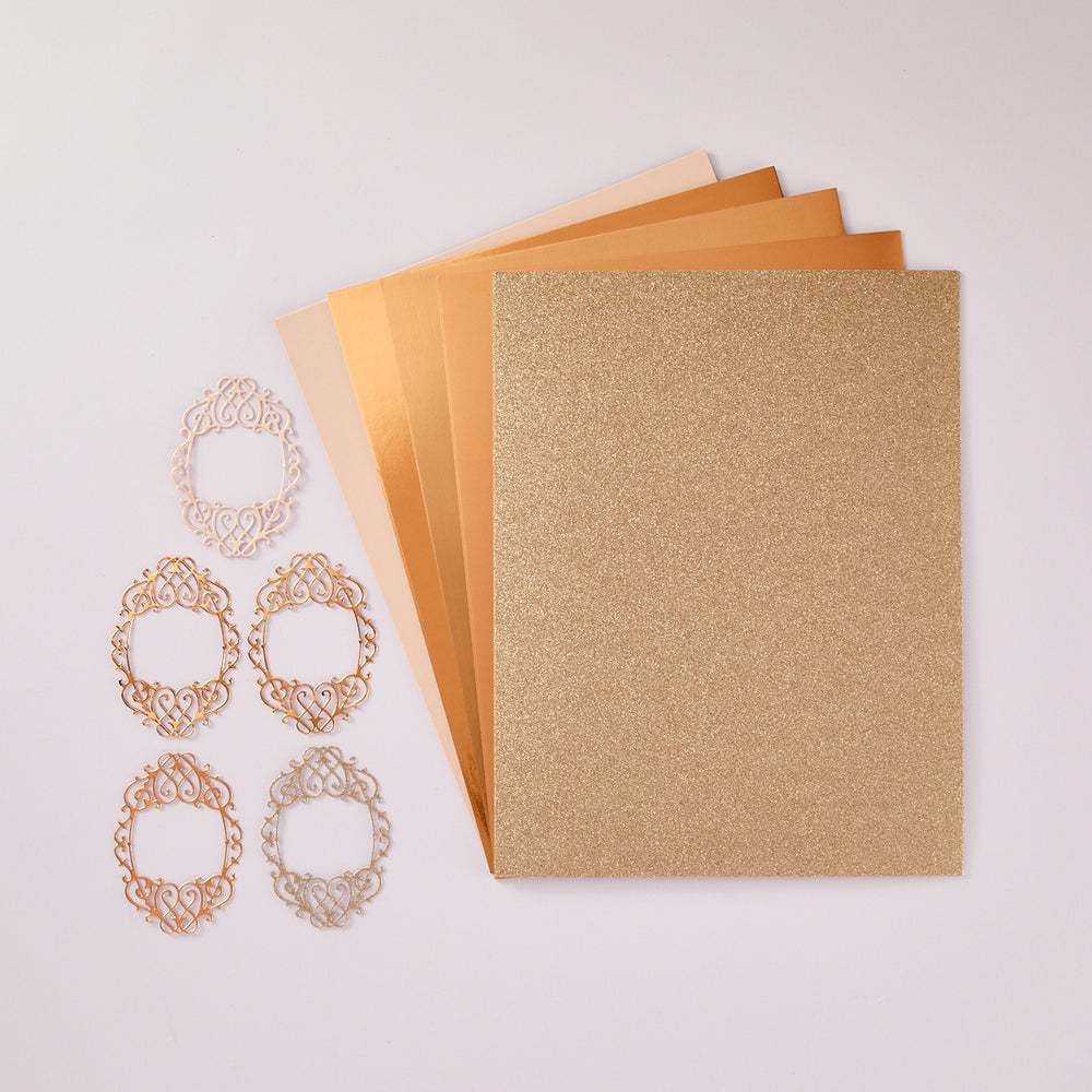 Rose Gold Assortment Treasured Cardstock  8 1/2" x 11 -15 Pack