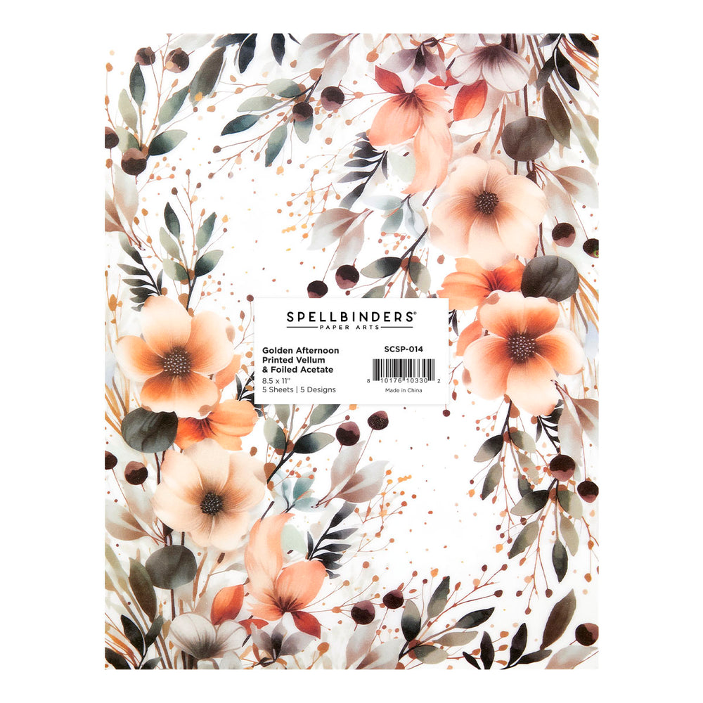 Rosie's Studio Golden Afternoon Printed Vellum & Foiled Acetate
