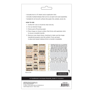 Keepsake Holiday Sentiments Rub-ons by Esther Glas - Nov 19 Consumer Launch Date