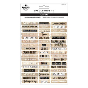 Keepsake Holiday Sentiments Rub-ons by Esther Glas - Nov 19 Consumer Launch Date