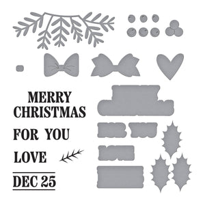 Christmas Add-Ons Stamp & Die Set by Wendy Vecchi