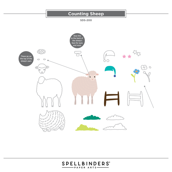 Counting Sheep Clear Stamp & Die Set