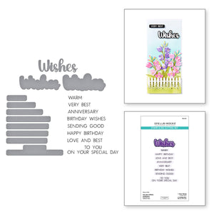 Very Best Wishes Sentiments Clear Stamp & Die Set by Lisa Horton