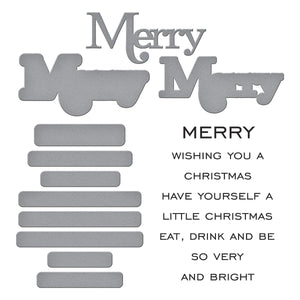 Merry Sentiments Clear Stamp & Die Set by Lisa Horton