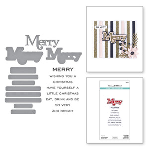 Merry Sentiments Clear Stamp & Die Set by Lisa Horton