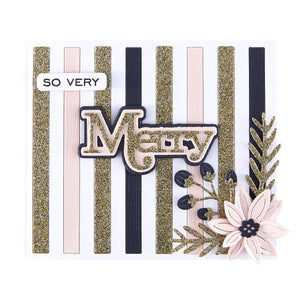 Merry Sentiments Clear Stamp & Die Set by Lisa Horton