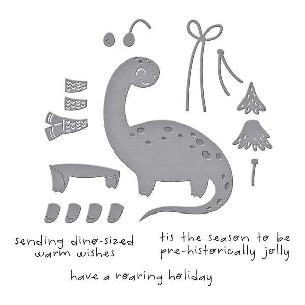 Independent Exclusive - Dino-Sized Holiday Clear Stamp & Die Set