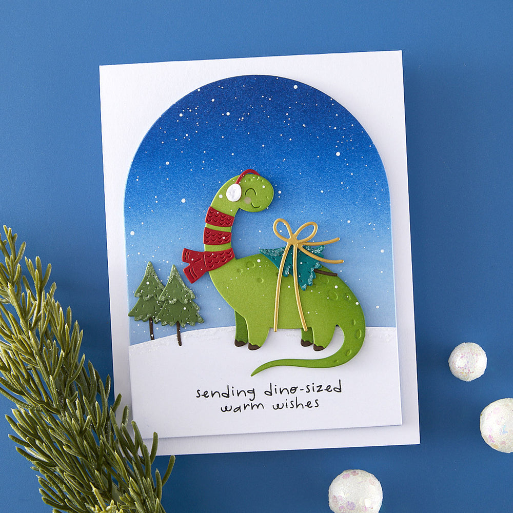 Independent Exclusive - Dino-Sized Holiday Clear Stamp & Die Set