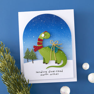Independent Exclusive - Dino-Sized Holiday Clear Stamp & Die Set