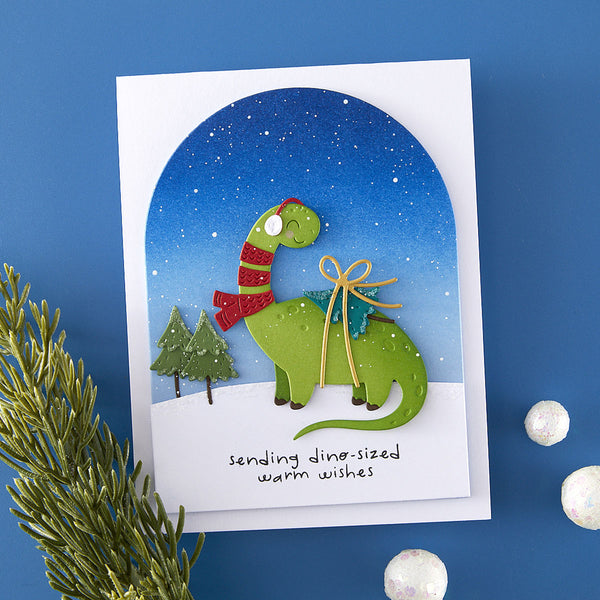 Independent Exclusive - Dino-Sized Holiday Clear Stamp & Die Set