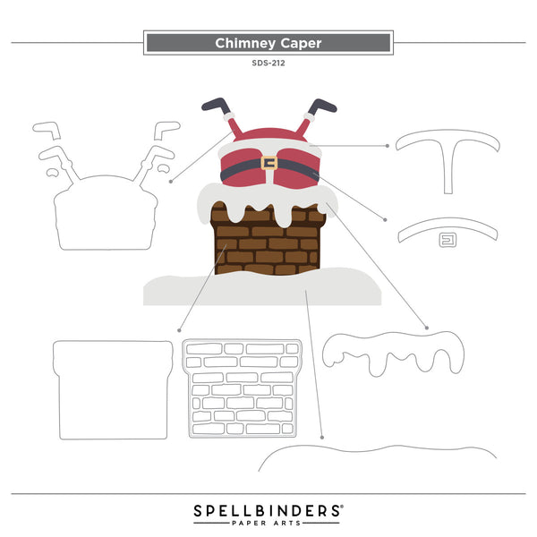Chimney Caper Clear Stamp & Die Set