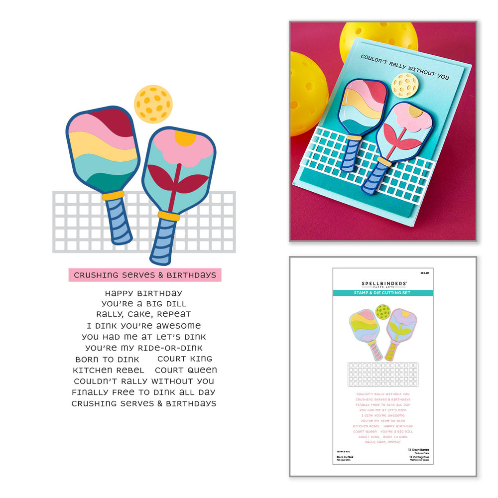 Born to Dink Clear Stamp & Die Set