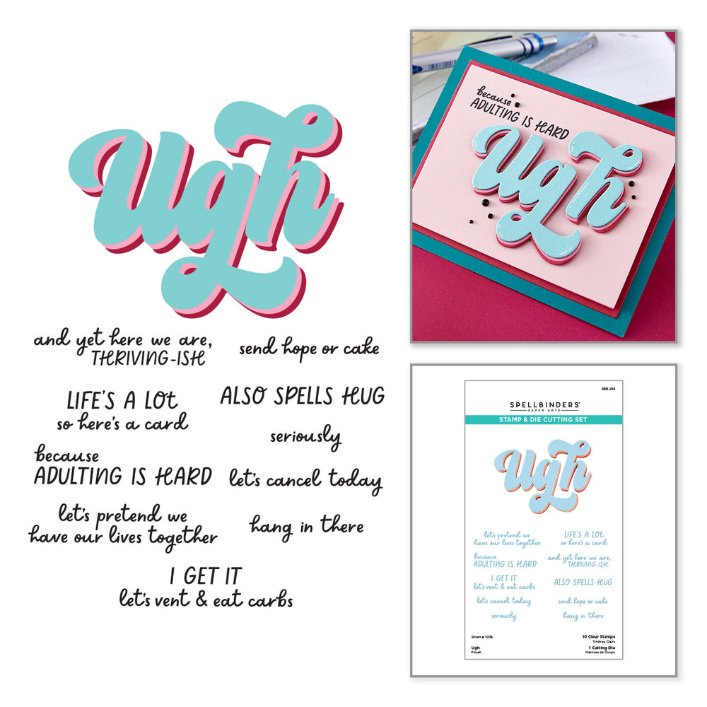 Ugh Clear Stamp & Die Set