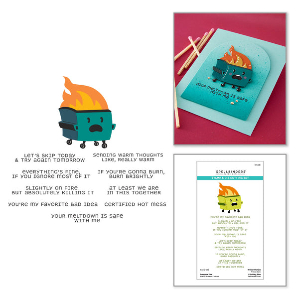 Dumpster Fire Clear Stamp & Die Set