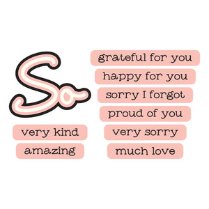 So Amazing Sentiments Clear Stamp & Die Set by Lisa Horton