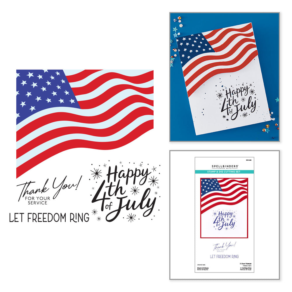 Stars & Stripes Clear Stamp & Die Set