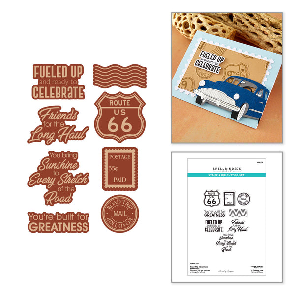 Road Trip Adventures Sentiments Stamp & Die Set by Mindy Eggen