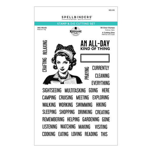ING Words Stamp & Die Set by Esther Glas