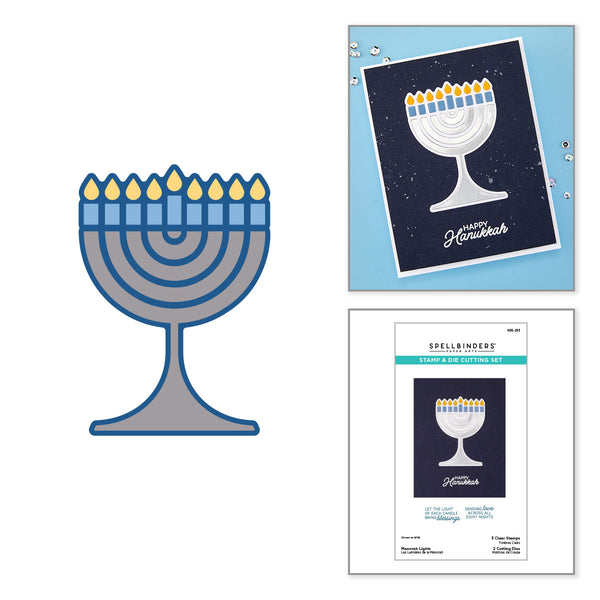 Menorah Lights Stamp & Die Set