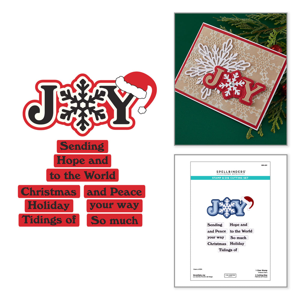Snowflake Joy Stamp & Die Set by Lisa Horton