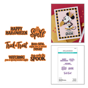 Classic Mouse Trick-or-Treat Sentiments Stamp & Die Set